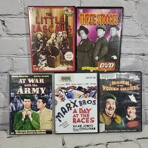 Classic‎ Comedy Vintage Slapstick Movies Lot Of 5 DVDs Stooges Marx Bros Rascals